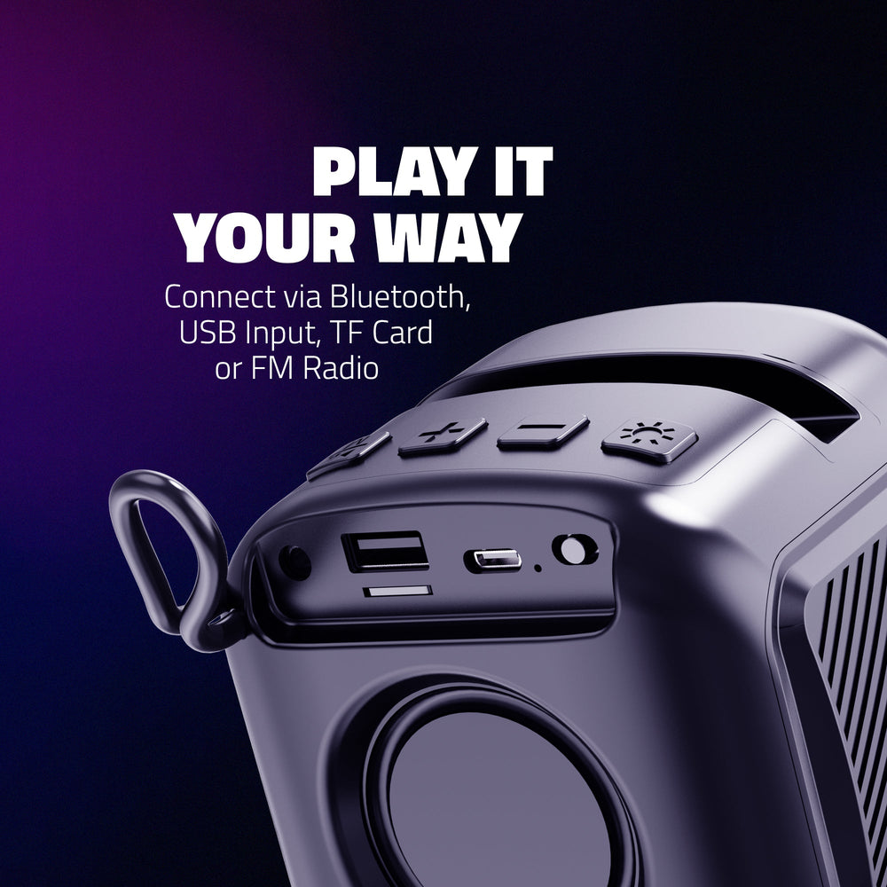 BT10 wireless Bluetooth Speaker with USB input, TF card Input FM Radio and TWS (10W RMS Output)