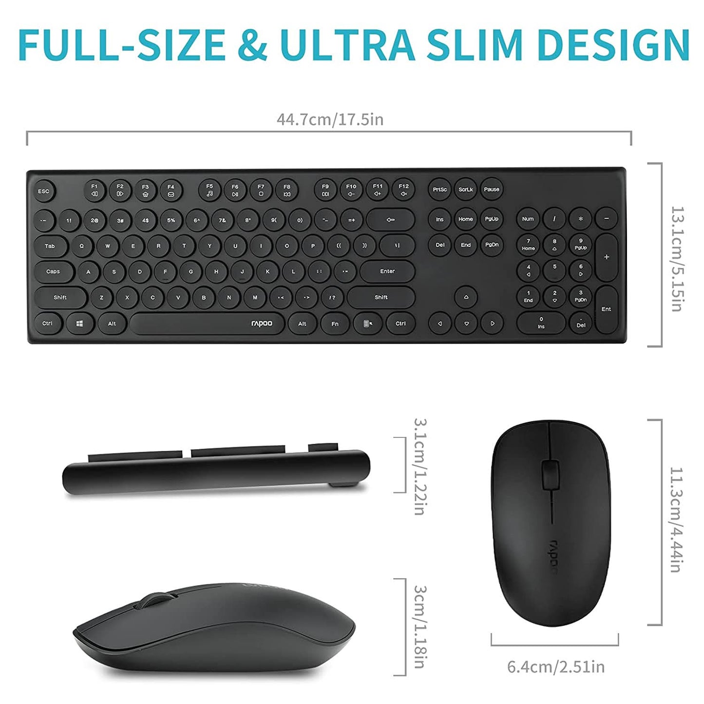 RAPOO SET WIRELESS X260 BLACK