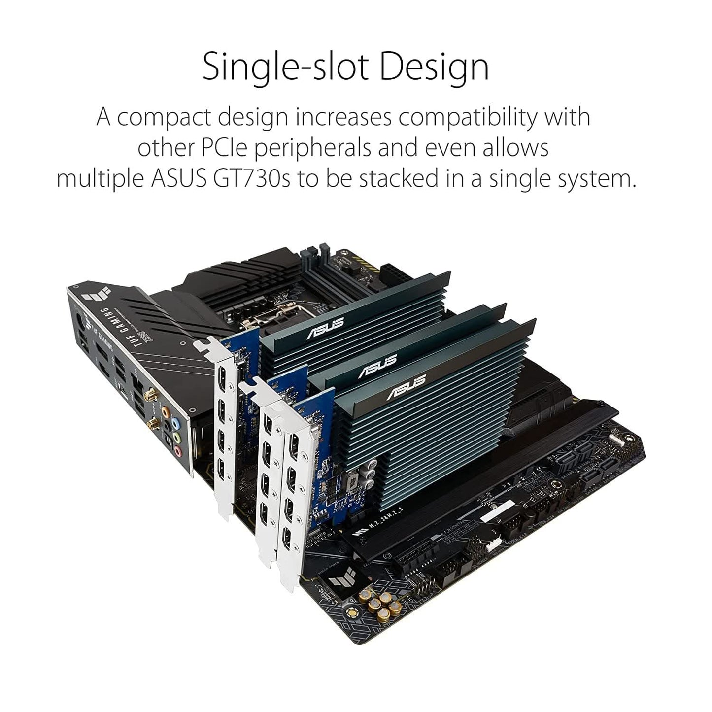 ASUS GEFORCE GT 730 DDR5 2GB GRAPHIC CARD WITH 4 HDMI