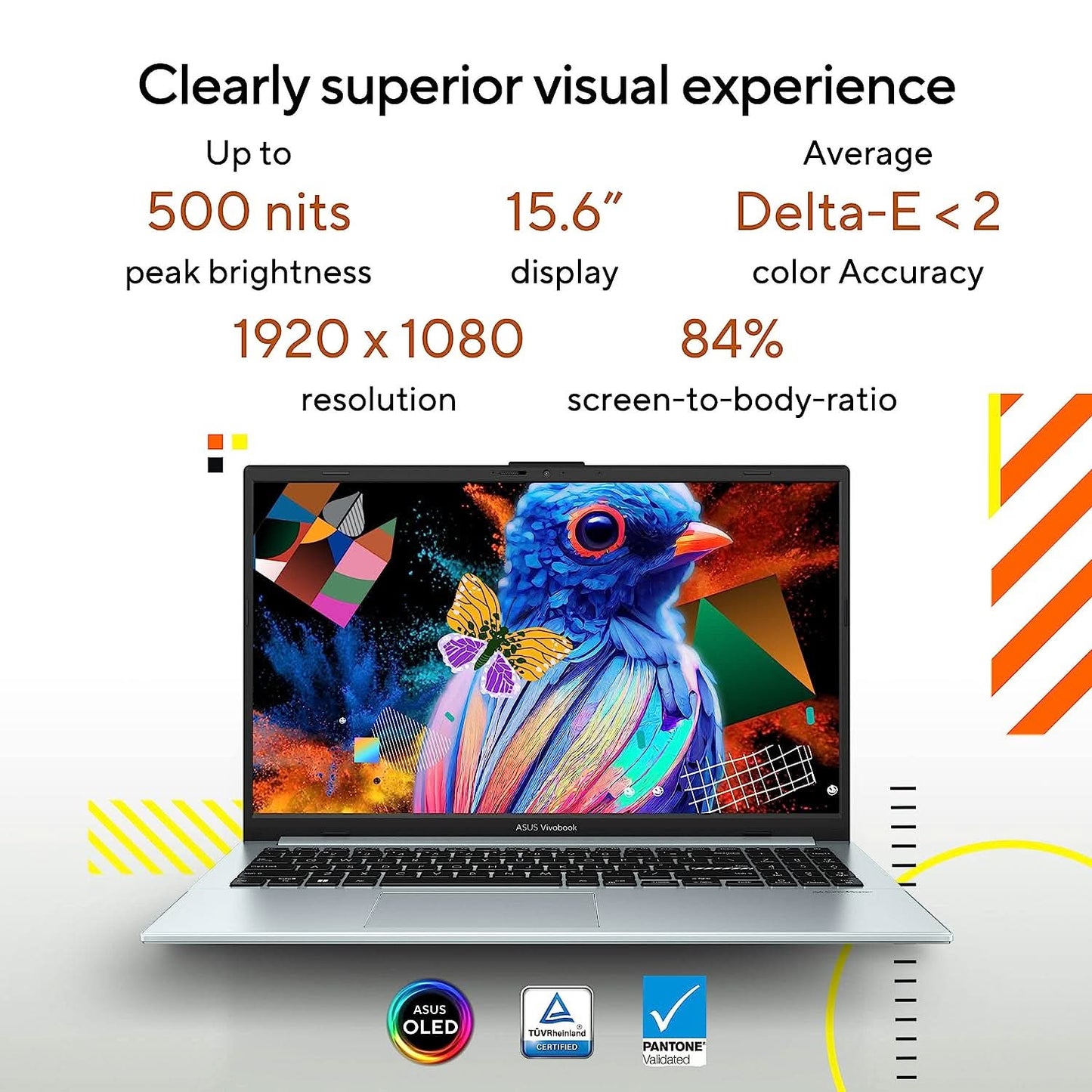ASUS VIVOBOOK GO 15 OLED E1504FA-LK541WS [R5-7520U RYZEN/16GB/512GB SSD/WIN11 HOME+MSO/15.6 INCH/INTEGRATED GRAPHICS /1 YEAR(S)/SILVER]