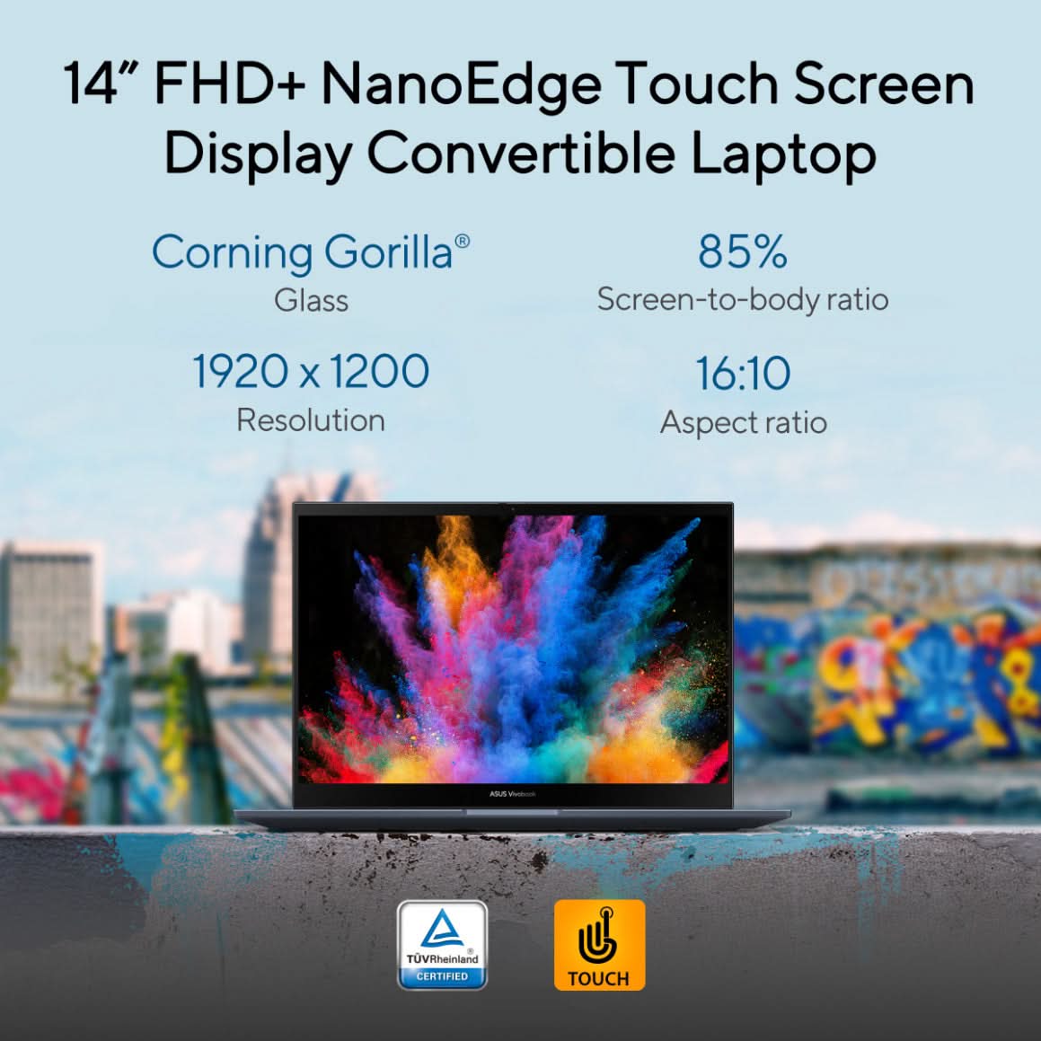 ASUS TP3402VAB-LZ541WS [CI5-1335U 13TH GEN/16GB DDR5/512GB SSD/WIN11 HOME+MSO/14.0 INCH/INTIGRATED GRAPHICS /1 YEAR(S)/BLUE/TOUCH]