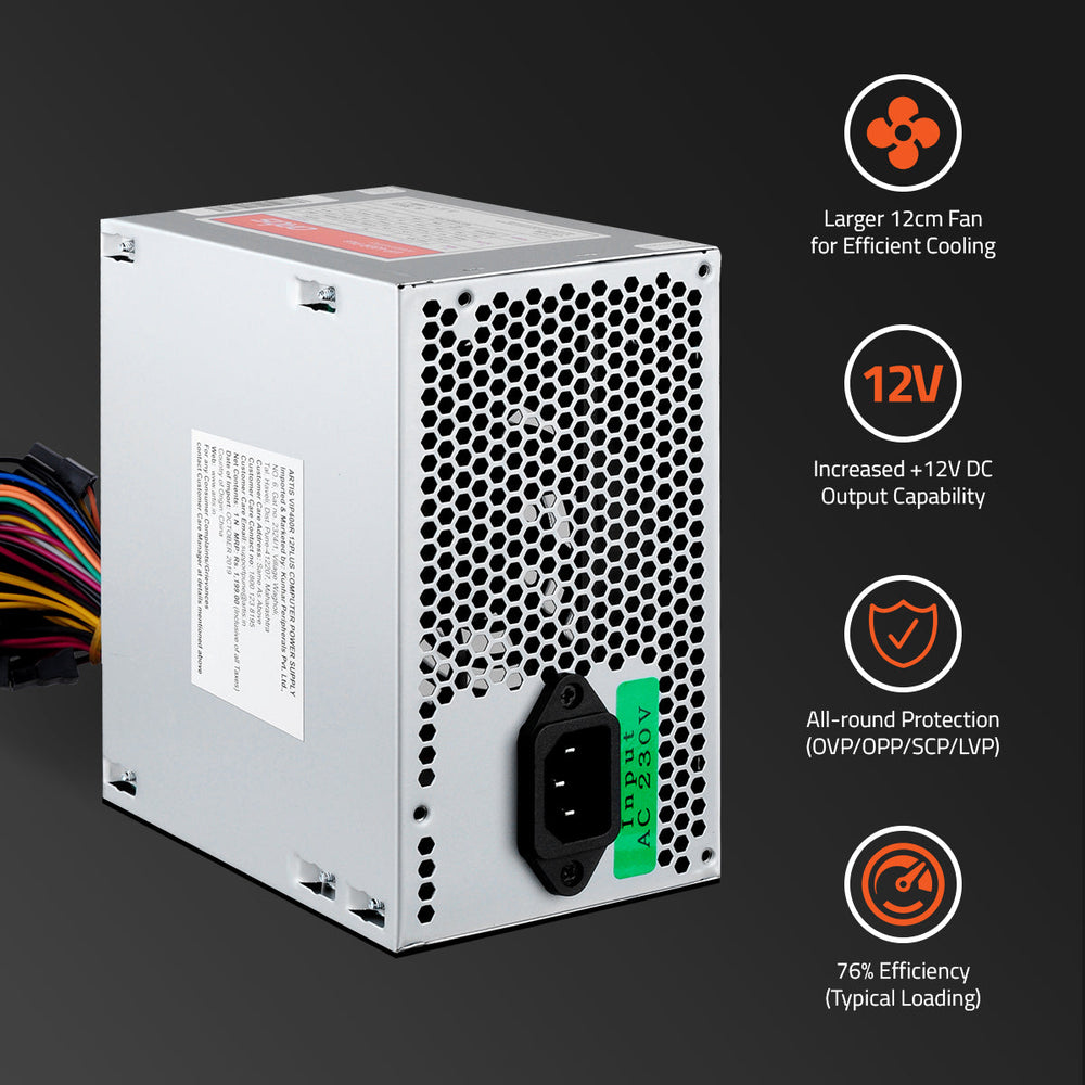 VIP 400R 12 Plus Computer Power Supply with BIS Certified