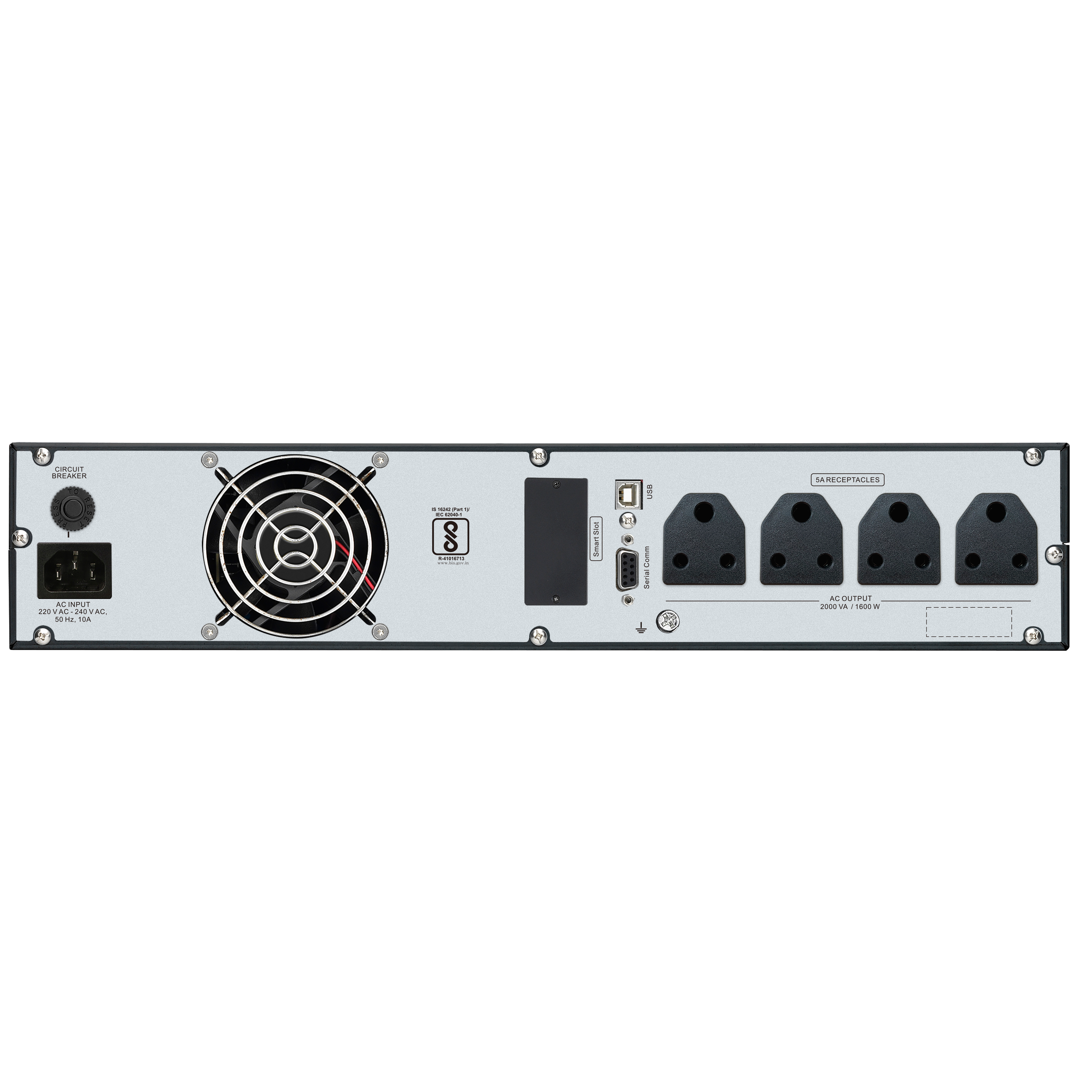 APC EASY UPS ON-LINE SRV2KL-IN - 2000VA/1600W | 230V | RACKMOUNT 2U | 4 INDIA 3-PIN 6A OUTLEST | INTELLIGENT CARD SLOT | VISUAL LCD AND AUDIBLE ALARMS | W/O RAIL KIT | RELIABLE POWER BACKUP IN IT AND BUSINESS ENVIRONMENTS | 2 YEARS WARRANTY