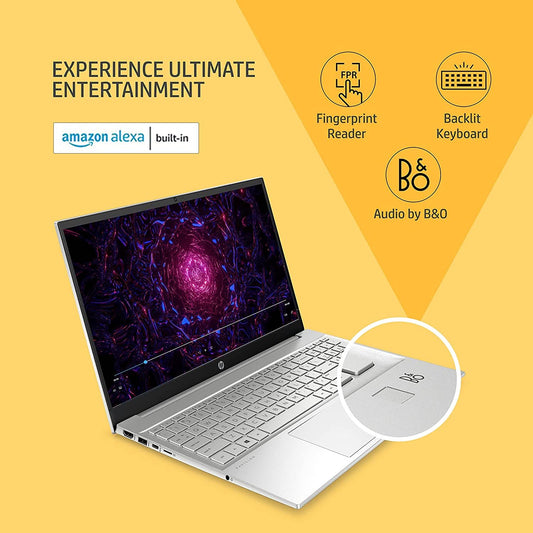 HP PAV 15-EG2091TU [CI5-1240P 12TH GEN/16G DDR4/512GB SSD/NO DVD/WIN11 HOME+MSO/15.6 INCH/INTEGRATED GRAPHICS/1 YEAR/SILVER]
