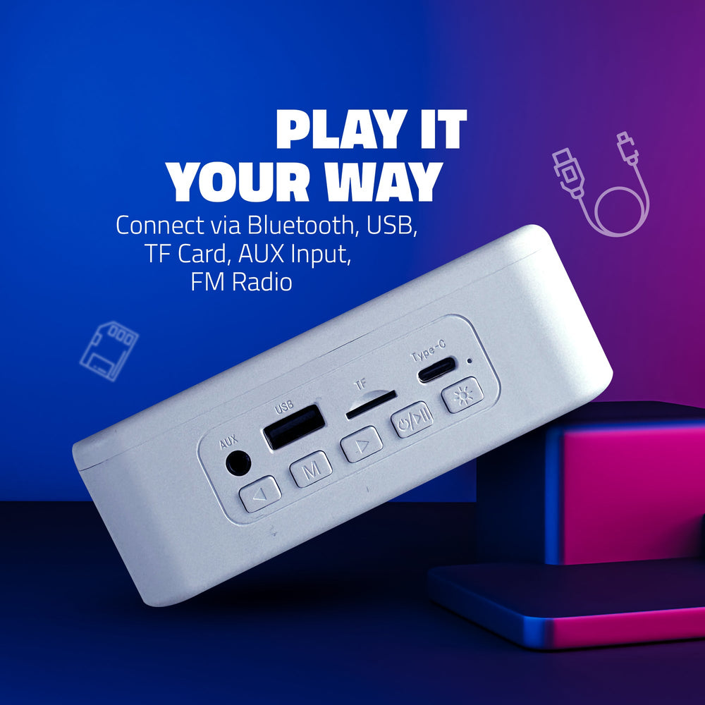 SoundMax 700  Wireless Bluetooth Speaker with USB Input, TF Card Input, FM Radio & TWS (20W RMS) White