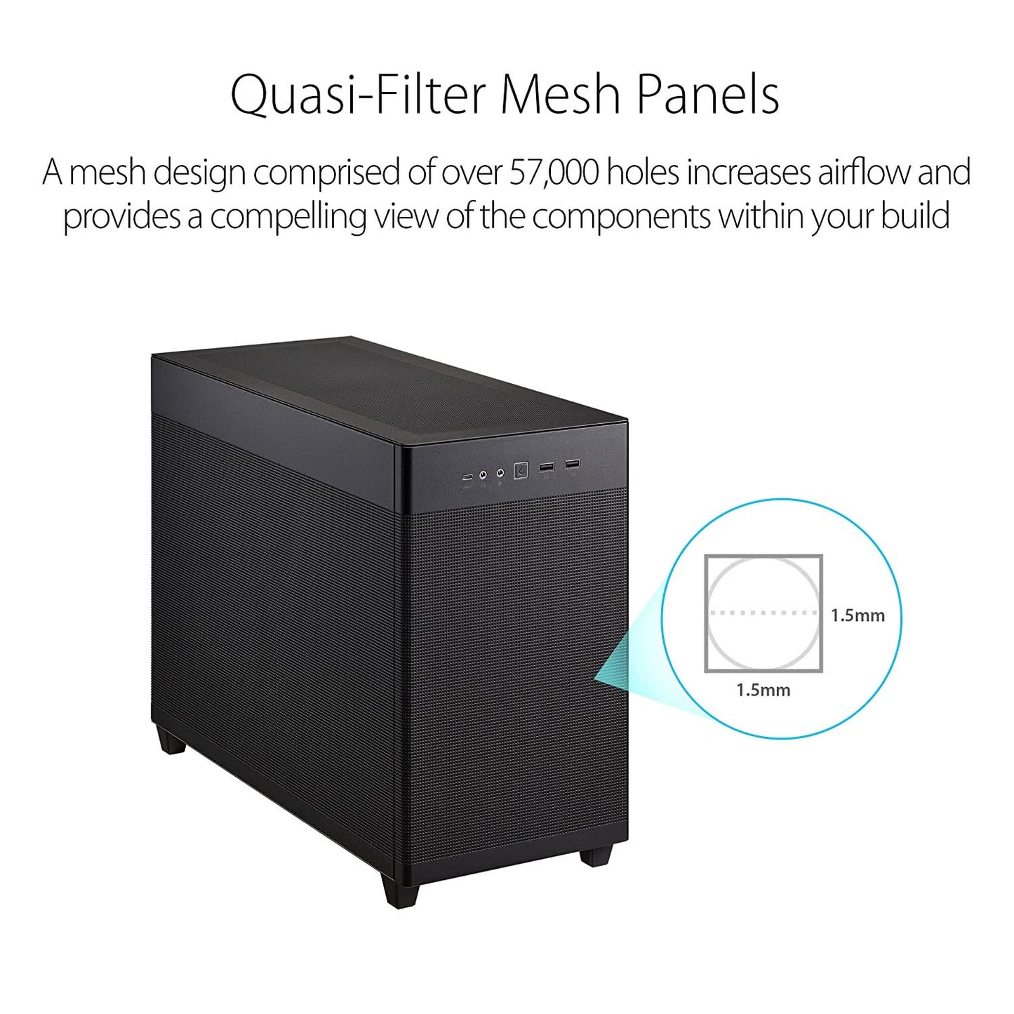 ASUS PRIME AP201 SMALL-TOWER MICRO-ATX CABINET BLACK
