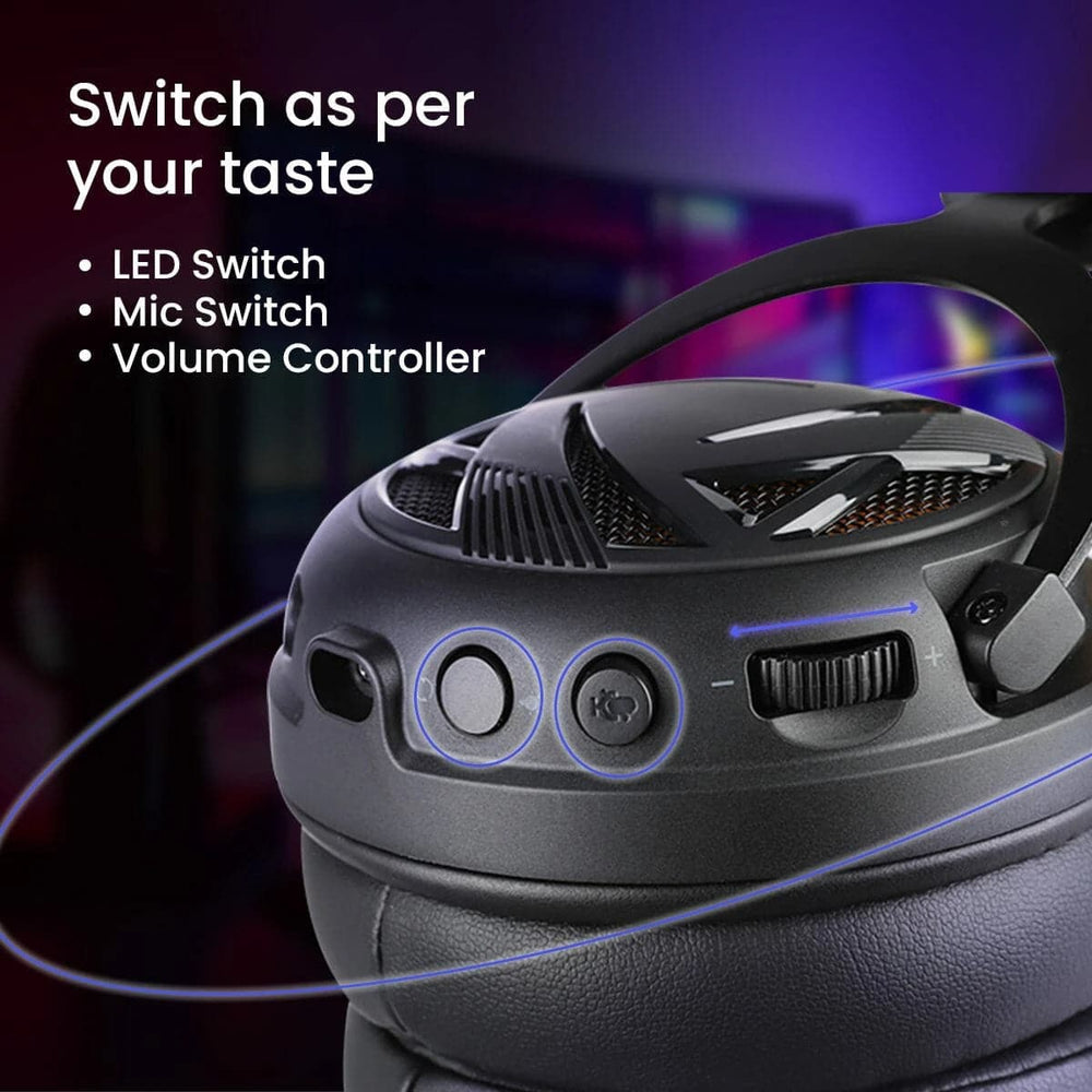 COSMIC BYTE Equinox Neutrino Wired Stereo Gaming Headphone With Mic ( Black ) ( PC/PS4/PS5/Mobile/Xbox )