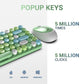 ANT ESPORTS WKM33 WIRELESS RETRO KEYBOARD AND MOUSE COMBO (APPLE GREEN) R-41211141, ETA-SD-20221009067, ETA-SD-20221009069