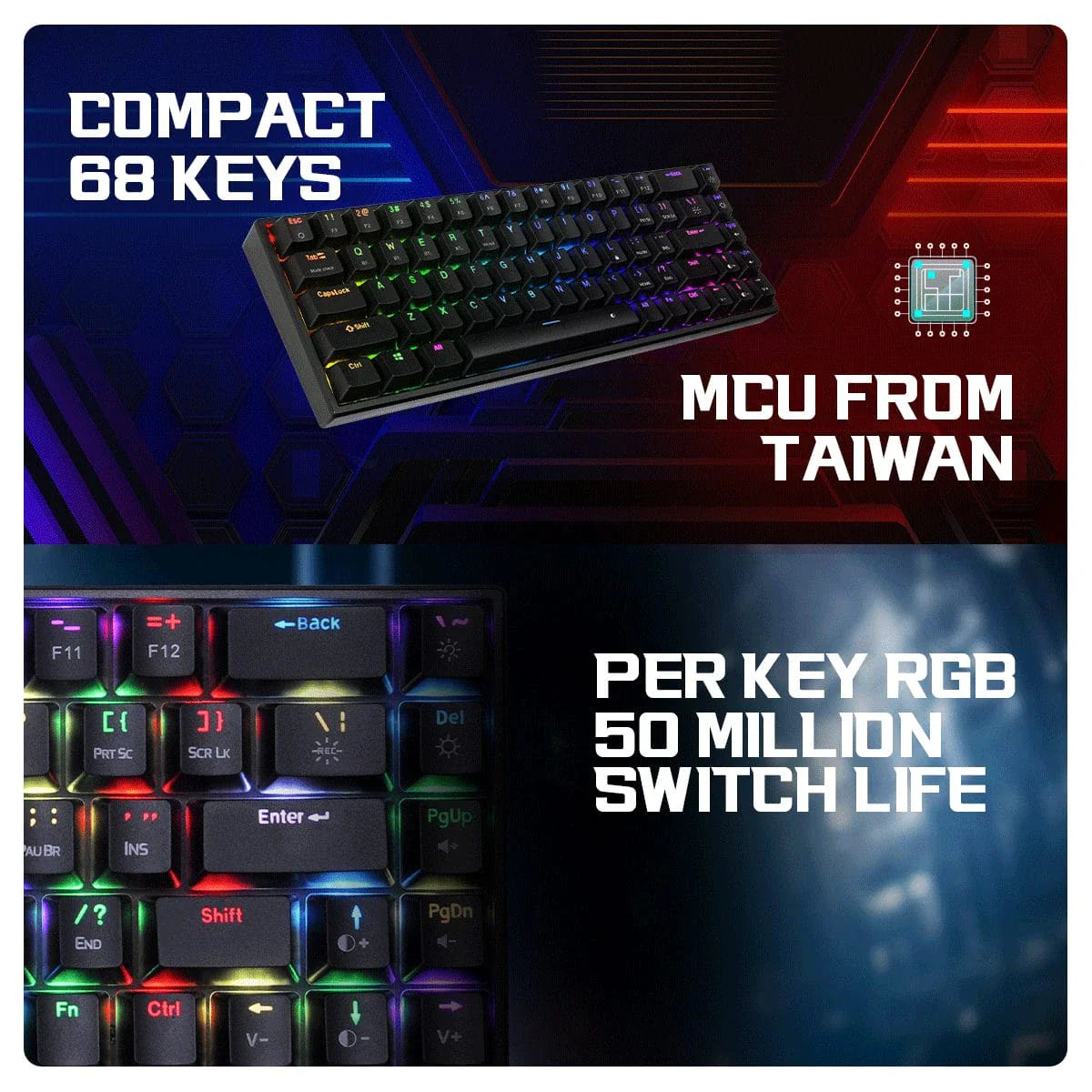 COSMIC BYTE CB-GK-40 ARTEMIS (BLACK) GAMING KEYBOARD