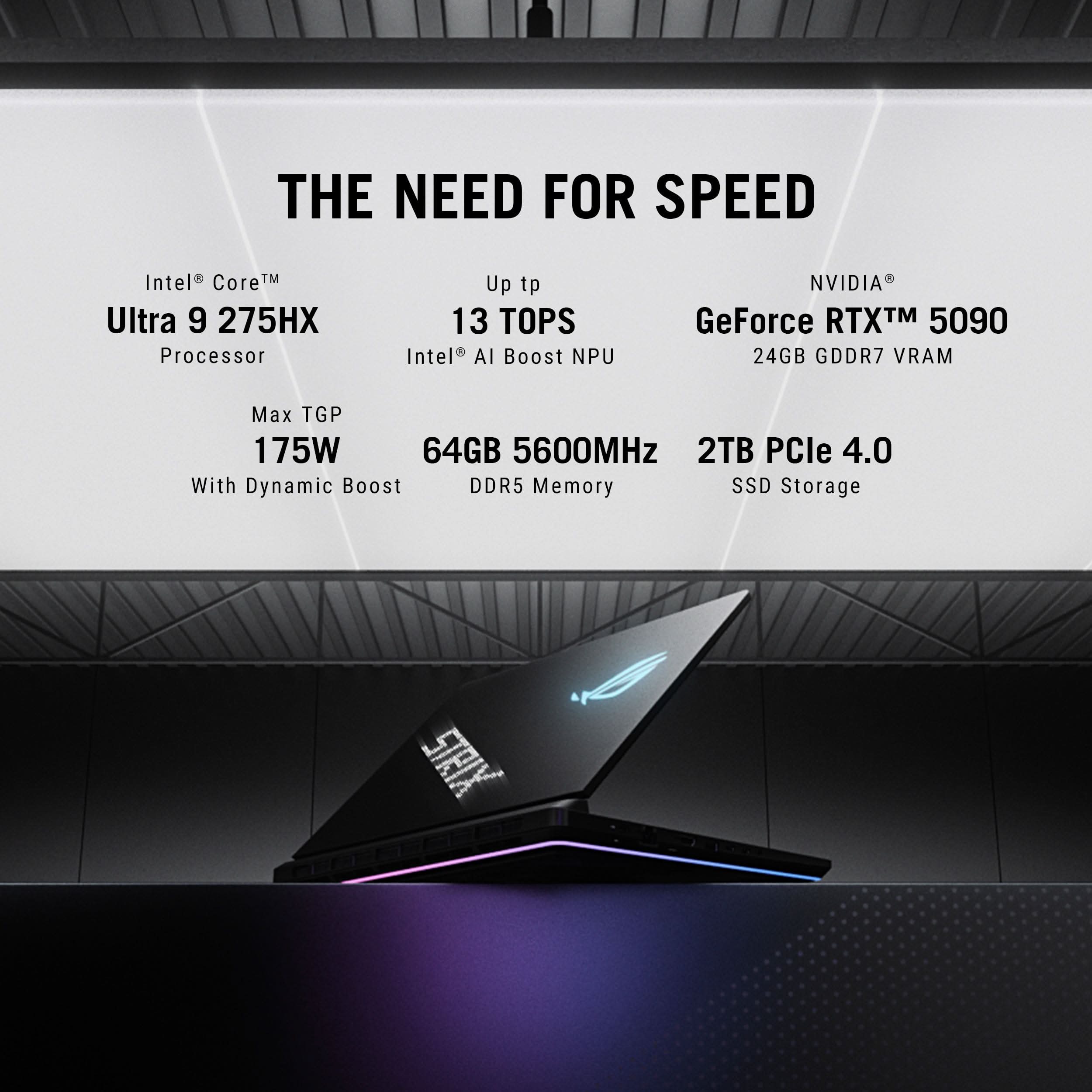 ASUS ROG STRIX SCAR 18 G835LX-SA187WS [ULTRA9-275HX/64GB/2TB SSD/WIN11 HOME+MS24/18.0"/24GB-RTX5090 GRAPHICS/1 YEAR(S)/GREY]