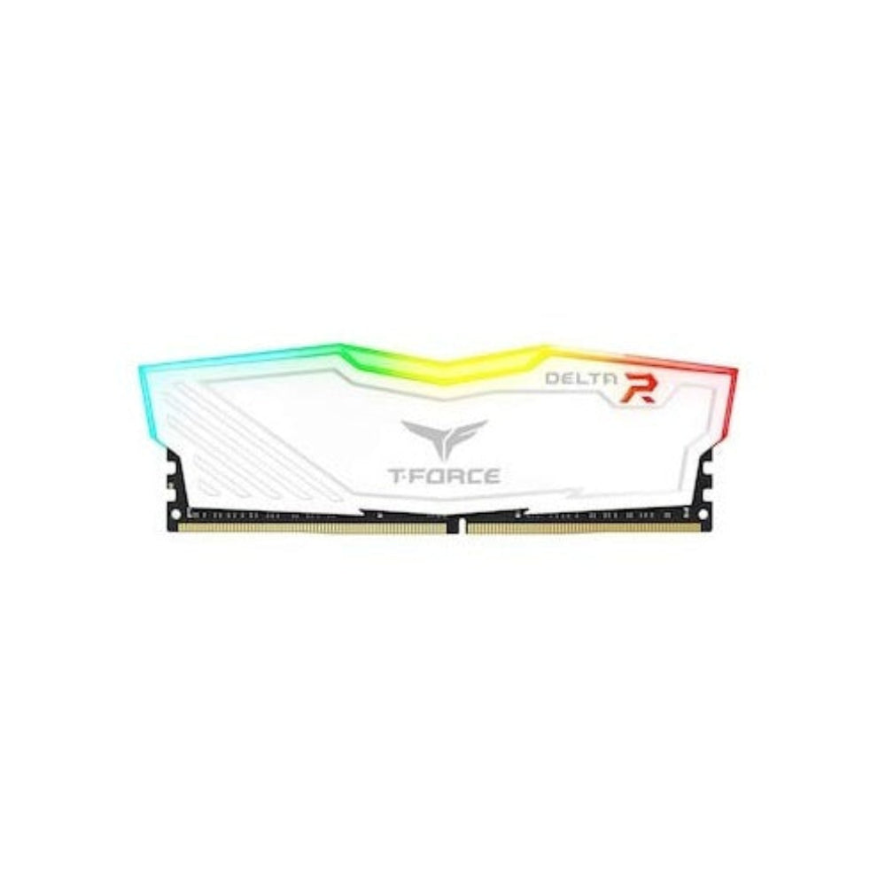 TEAMGROUP T-Force Delta RGB 16GB ( 16GB x 1 ) 3200MHz DDR4 RAM ( White ) ( CL16 )