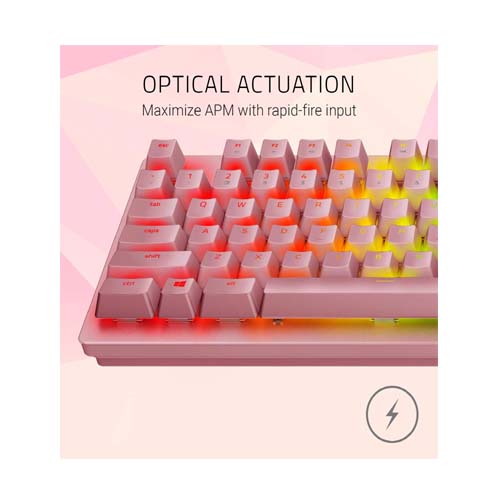 RAZER Huntsman RGB Full Size Opto-Mechanical Wired Gaming keyboard ( Quartz ) ( Razer Light and Clicky Switch )