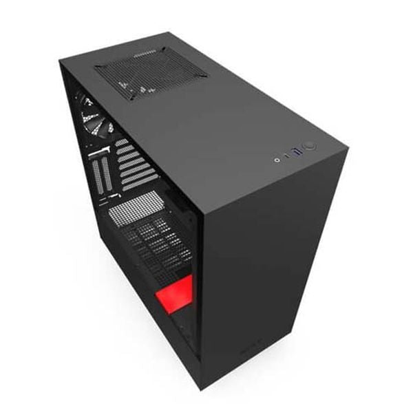 NZXT H510i Compact ATX Mid-Tower Cabinet (Matte Black-Red)