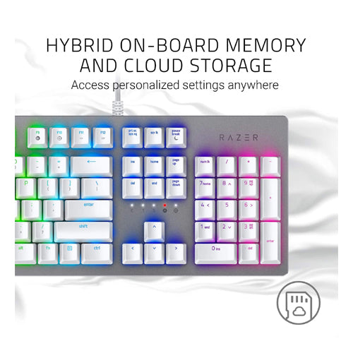 RAZER Huntsman RGB Full Size Opto-Mechanical Wired Gaming Keyboard ( Mercury ) ( Razer Light and Clicky Switch )