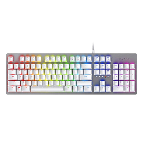 RAZER Huntsman RGB Full Size Opto-Mechanical Wired Gaming Keyboard ( Mercury ) ( Razer Light and Clicky Switch )
