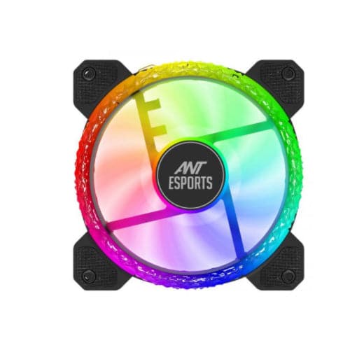 ANT ESPORTS RoyalFlow 120mm Auto RGB Cabinet Fan (Black) (Single Pack)