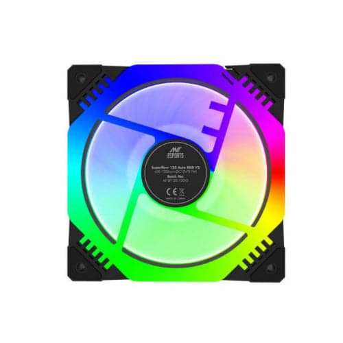 ANT ESPORTS OctaFlow 120mm Auto RGB Cabinet Fan (Black) (Single Pack)