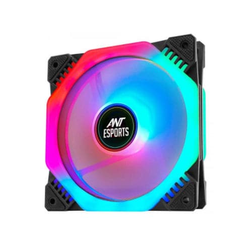 ANT ESPORTS OctaFlow 120mm Auto RGB Cabinet Fan (Black) (Single Pack)