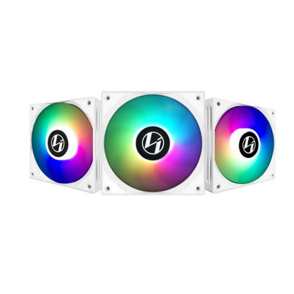 LIAN LI ST120 120mm ARGB Cabinet Fan (White) (Triple Pack)