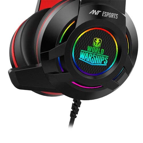 ANT ESPORTS H550W World Of Warship Edition RGB USB 7.1 Surround Sound Wired Gaming Headphones ( Black ) ( PC / Playstation / Mobile / Xbox )
