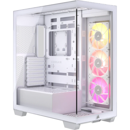 CORSAIR ICUE LINK 3500X RGB TEMPERED GLASS MID-TOWER, WHITE