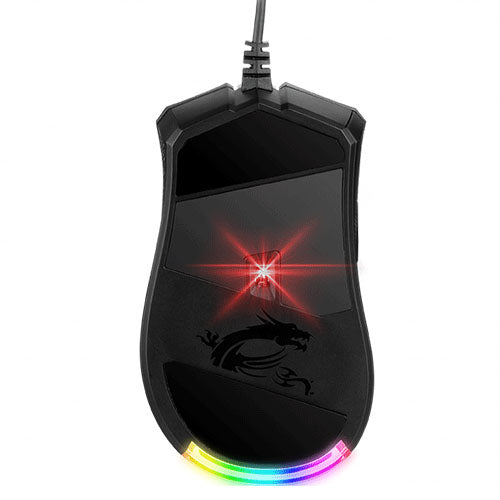 MSI Clutch GM50 Wired Ergonomic Gaming Mouse ( CLUTCH-GM50 ) ( 6400DPI / 6 Macro Button ) ( Black )