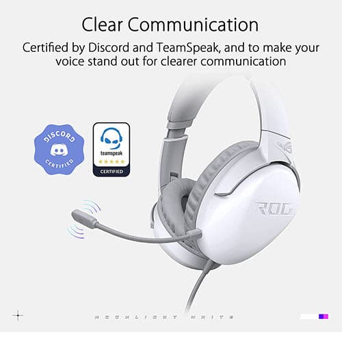 ASUS ROG Strix Go Core 3.5mm Wired Gaming Headphone ( Moonlight White ) ( PC / Playstation / Mobile / Xbox )