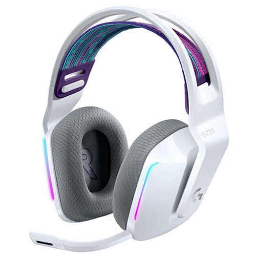 LOGITECH G733 Lightspeed Wireless + USB RGB 7.1 Surround Gaming Headphone ( White ) ( PS4 / Mac OS )