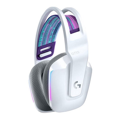 LOGITECH G733 Lightspeed Wireless + USB RGB 7.1 Surround Gaming Headphone ( White ) ( PS4 / Mac OS )