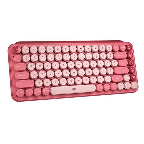 LOGITECH POP Keys 60% Semi Mechanical Wireless Keyboard ( Rose ) ( Brown Switch )