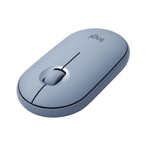 LOGITECH Pebble M350 Wireless+Bluetooth Ambidextrous Gaming Mouse ( Pebble M350 ) ( 1000DPI / 3 Macro Button ) ( Blue )