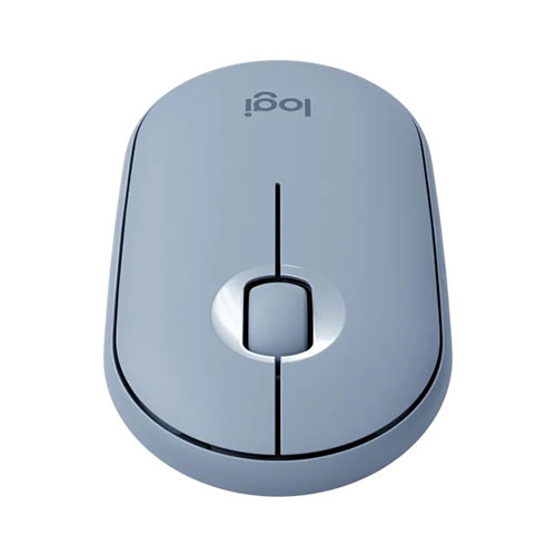 LOGITECH Pebble M350 Wireless+Bluetooth Ambidextrous Gaming Mouse ( Pebble M350 ) ( 1000DPI / 3 Macro Button ) ( Blue )