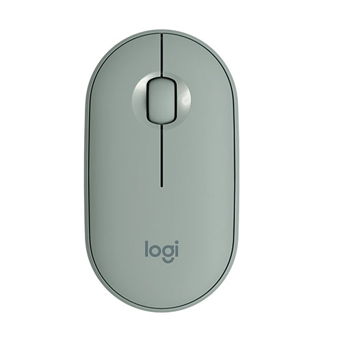 LOGITECH Pebble M350 Wireless+Bluetooth Amibidextrous Gaming Mouse ( Pebble M350 ) ( 1000DPI / 3 Macro Button ) ( Green )