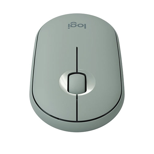 LOGITECH Pebble M350 Wireless+Bluetooth Amibidextrous Gaming Mouse ( Pebble M350 ) ( 1000DPI / 3 Macro Button ) ( Green )