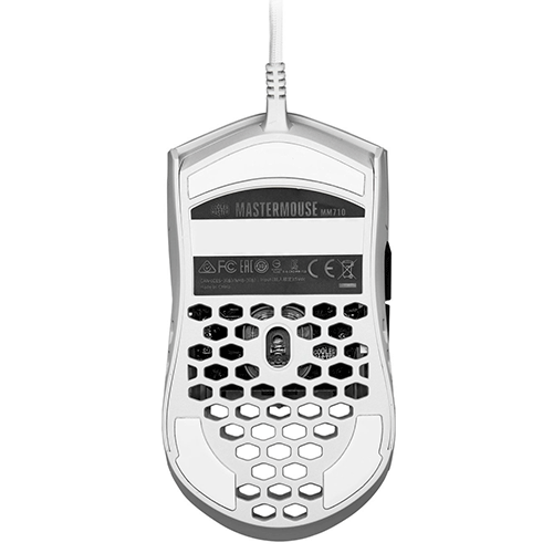 COOLER MASTER MM710 Wired Ambidextrous Gaming Mouse ( MM-710-WWOL1 ) ( 16000DPI / 6 macro Buttons ) ( Matte White )