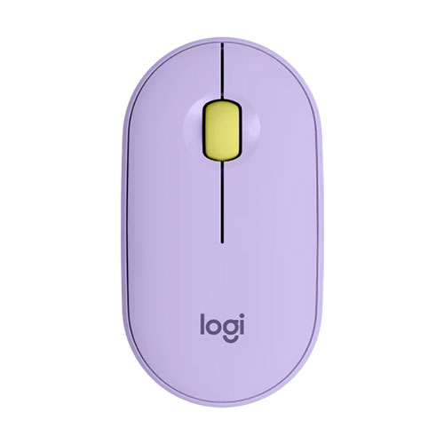 LOGITECH Pebble M350 Wireless+Bluetooth Ambidextrous Gaming Mouse ( Pebble M350 ) ( 1000DPI / 3 Macro Button ) ( Lavendrer )