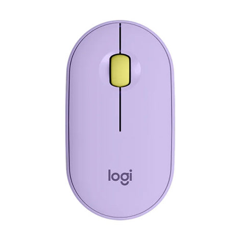 LOGITECH Pebble M350 Wireless+Bluetooth Ambidextrous Gaming Mouse ( Pebble M350 ) ( 1000DPI / 3 Macro Button ) ( Lavendrer )