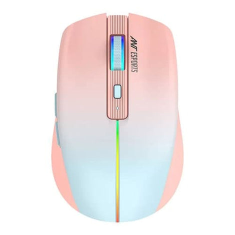 ANT ESPORTS GM400W Wireless Ambidextrous RGB Gaming Mouse ( GM400W-RGB-ROSE-FOG ) ( 3200DPI / 6 Macro Buttons ) ( Rose Frog )