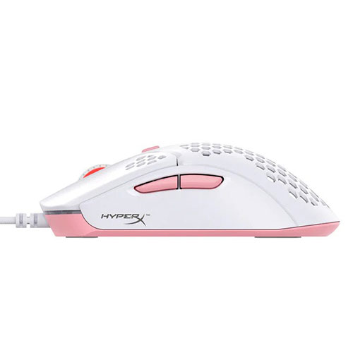 HYPERX Pulsefire Haste Wired Ergonomic Gaming Mouse ( 4P5E4AA ) ( 16000DPI / 6 Macrto Buttons ) ( White/Pink )