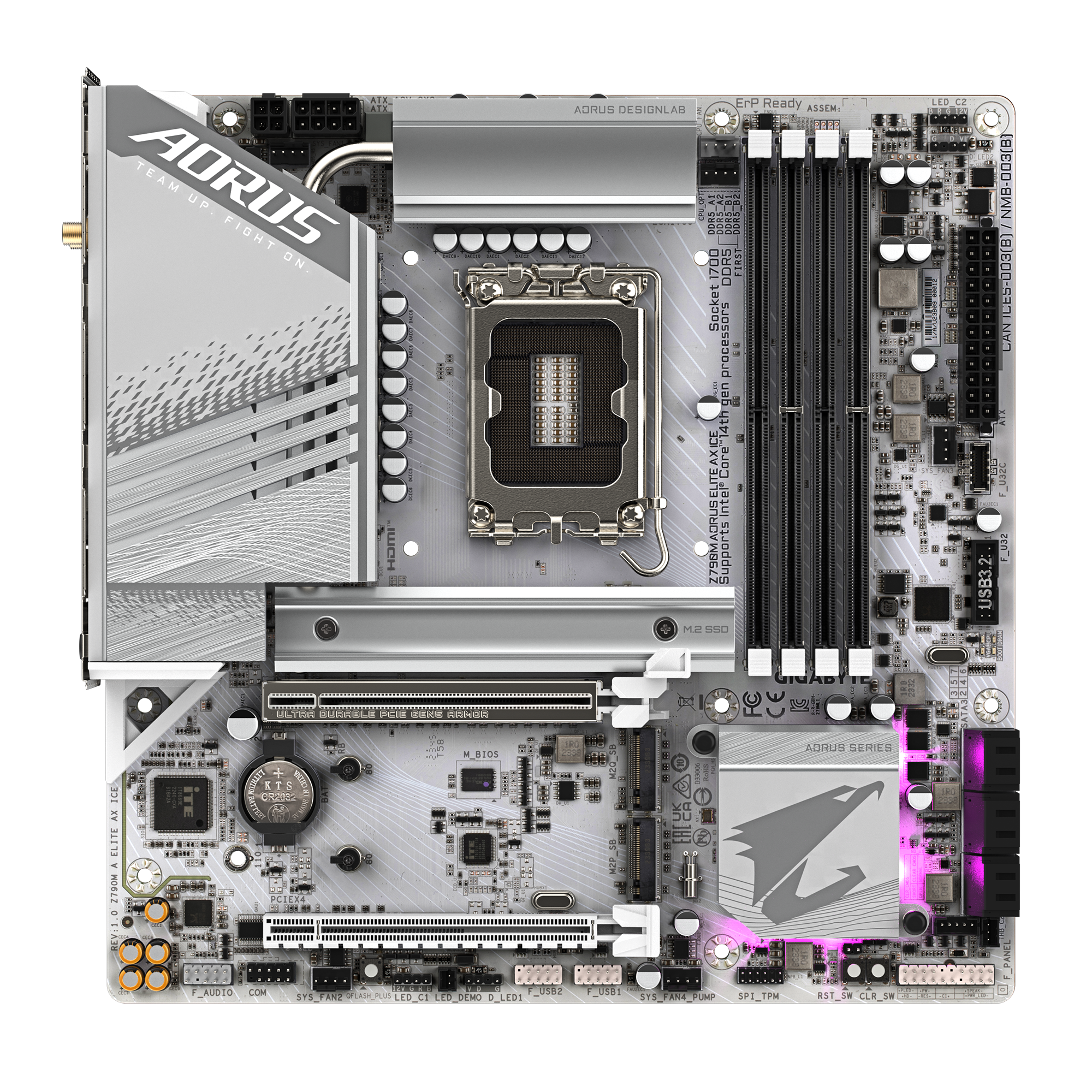 GIGABYTE Z790M AORUS ELITE AX ICE DDR5 MOTHERBOARD