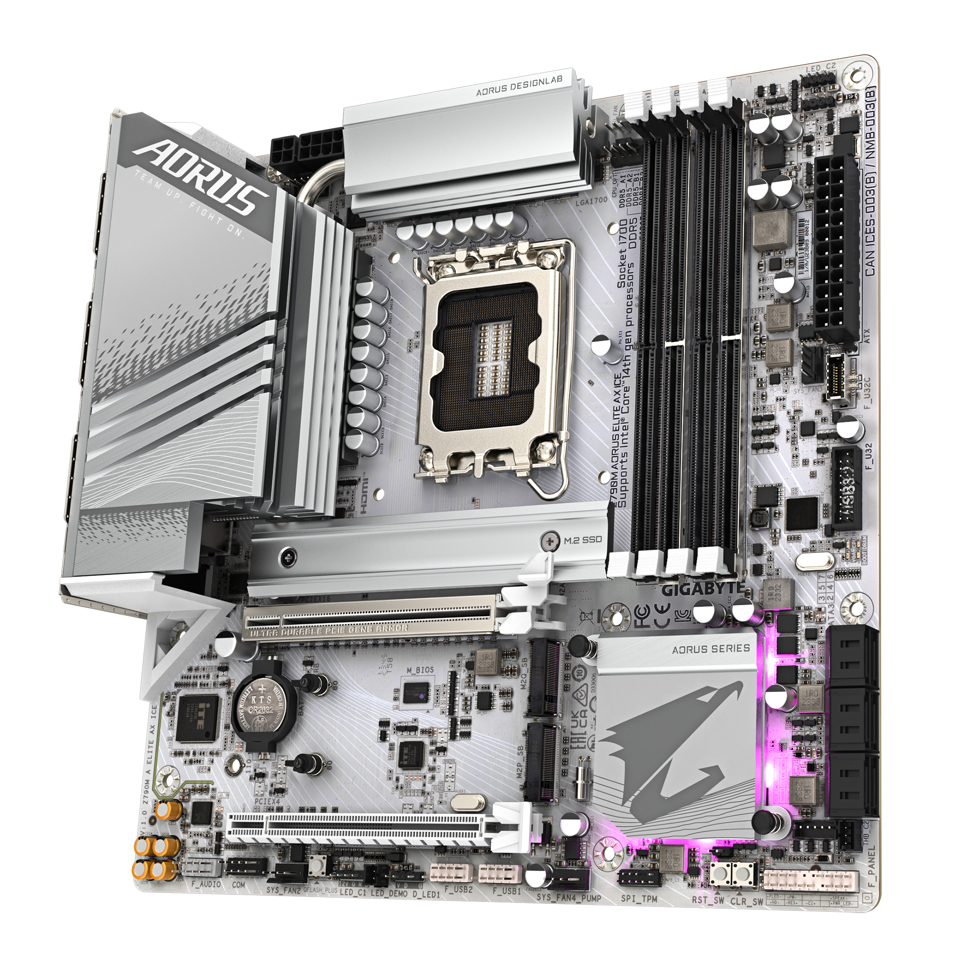 GIGABYTE Z790M AORUS ELITE AX ICE DDR5 MOTHERBOARD