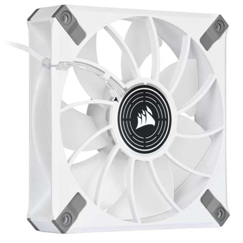 CORSAIR ML120 Elite 120mm White Premium PWM Magnetic Levitation Cabinet Fan (White) (Single Pack)
