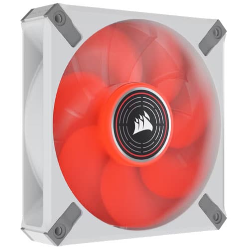 CORSAIR ML120 Elite 120mm Red Premium PWM Magnetic Levitation Cabinet Fan (White) (Single Pack)