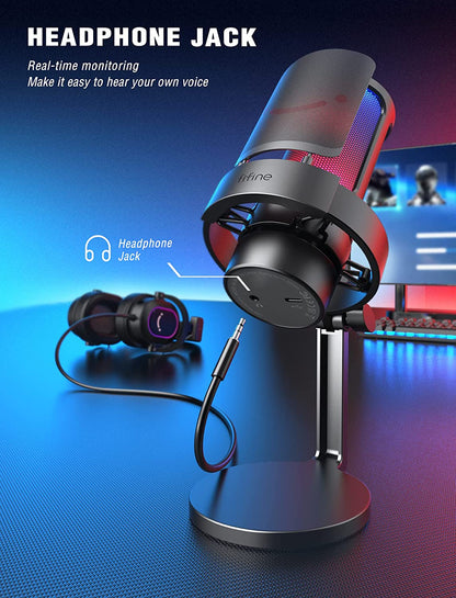 FIFINE AMPLIGAME - A8 USB GAMING MICROPHONE BLACK