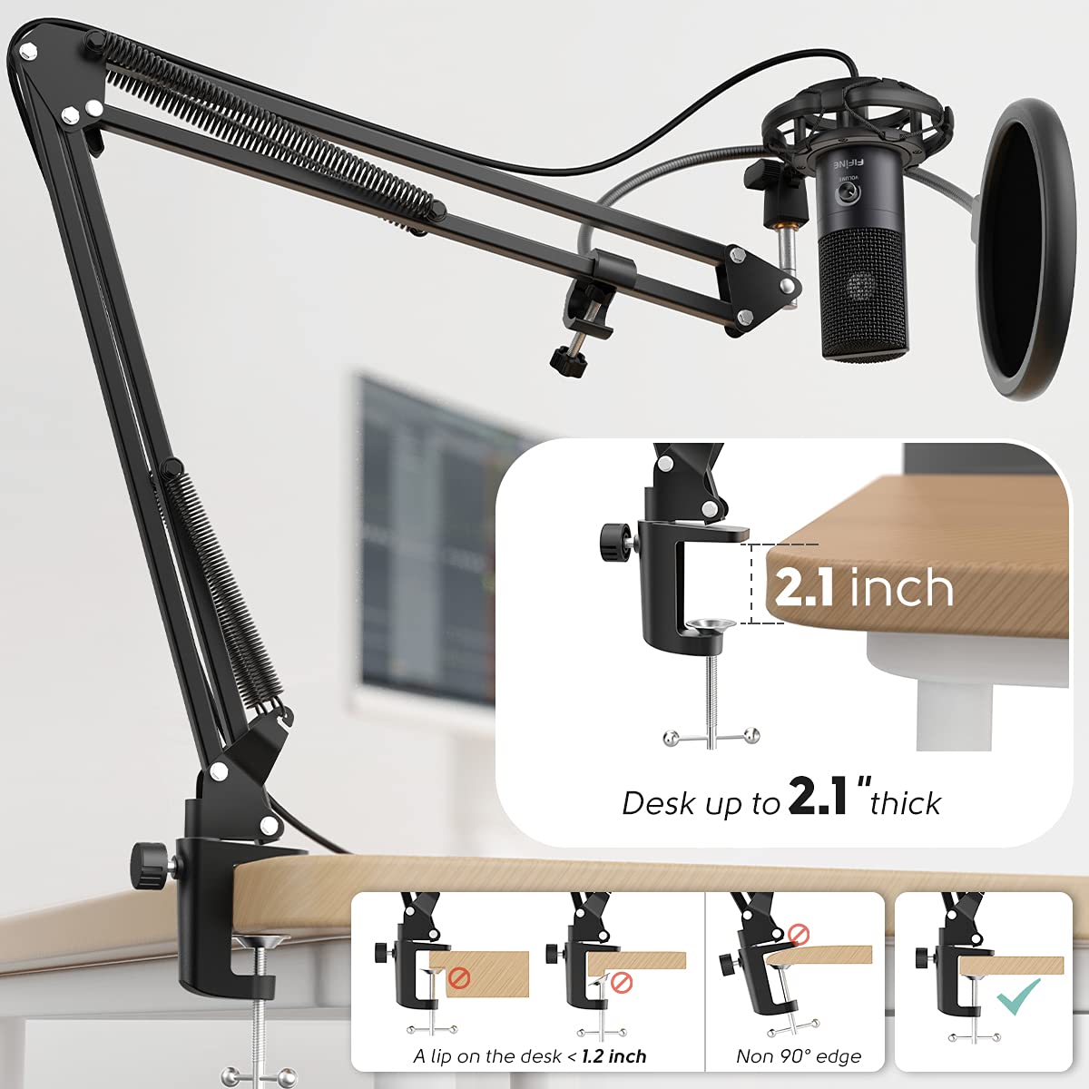FIFINE T669 - USB MICROPHONE CONDENSER KIT BLACK