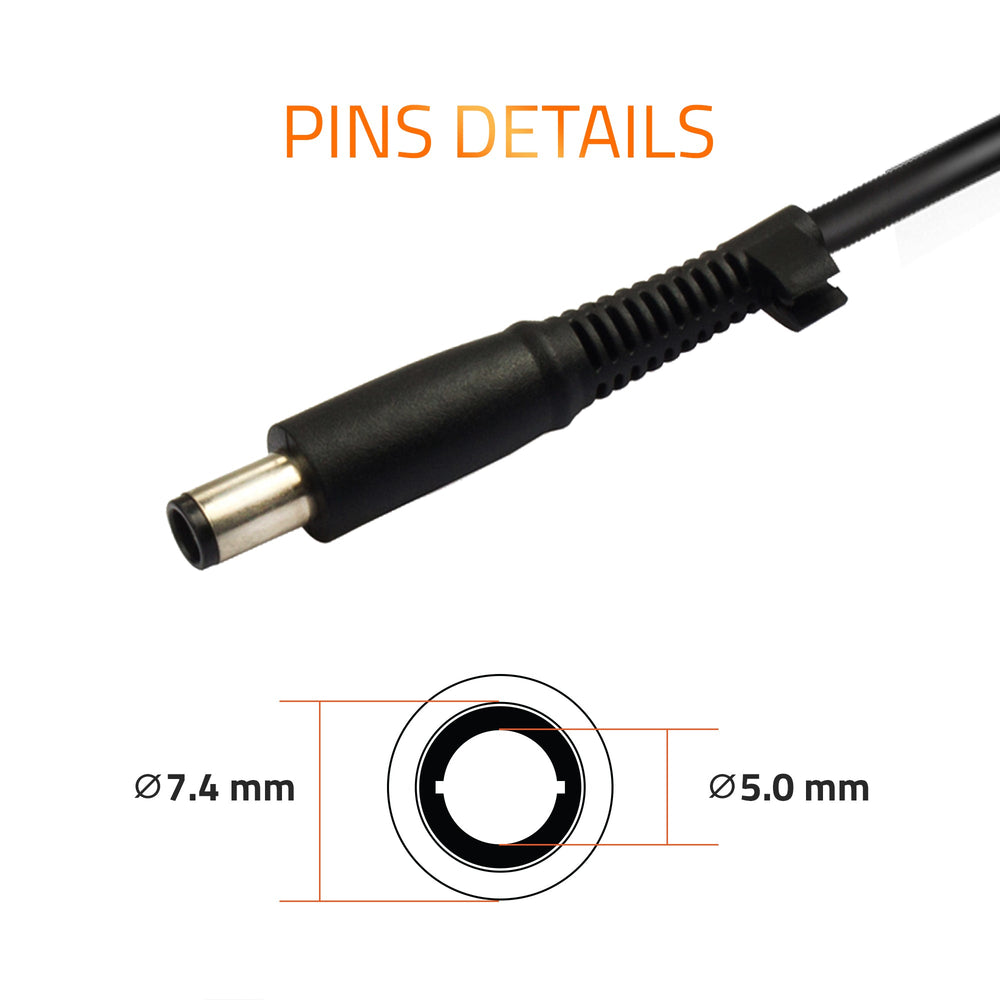 AR0501 65W Dell Compatible Laptop Adaptor with Power Cord  (19.5V/3.34A, 65Watt) (Pin Size: 7.4mm x 5.0mm) (BIS Certified)