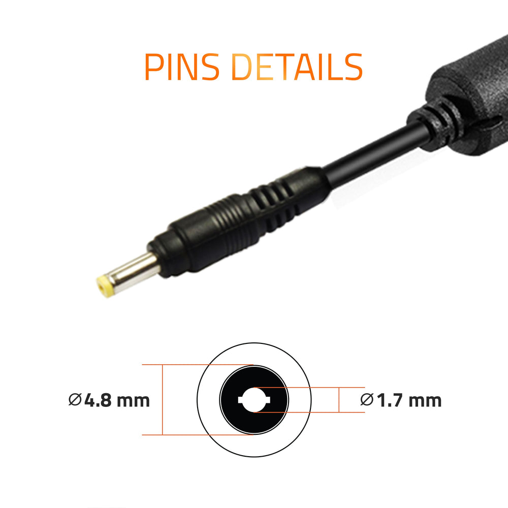 AR0502 65Watt Laptop Adapter Compatible with HP Laptops (18.5V/3.5A ,Yellow Pin : 4.8 x 1.7mm)