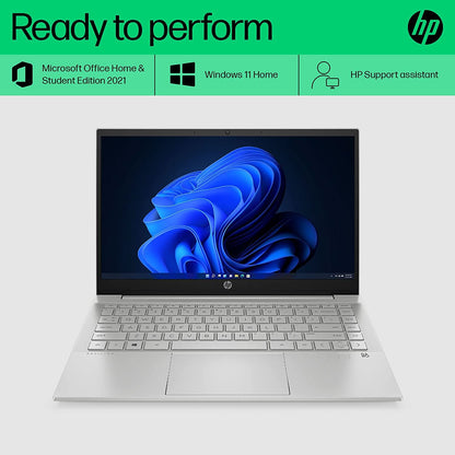 HP PAV 14-DV2041TU [CI5-1235U 12TH GEN/16GB DDR4/512GB SSD/WIN11 HOME+MSO/14.0 INCH/INTEGRATED GRAPHICS /1 YEAR(S)/SILVER/TOUCH]