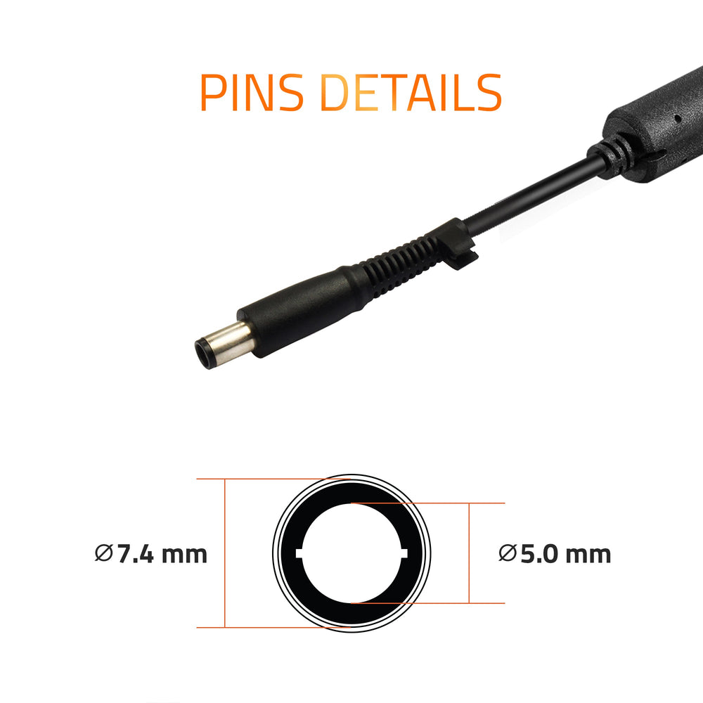 AR0505 65 Watt Laptop Charger Adapter Compatible with HP Laptops (18.5V/3.5A , Pin : 7.4 x 5.0mm)