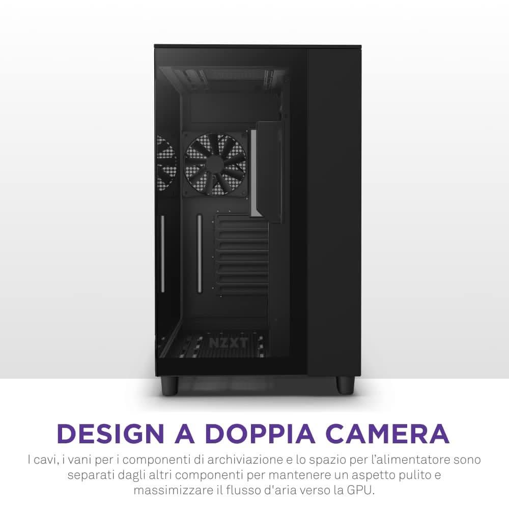 NZXT H9 FLOW RGB MID-TOWER ATX CABINET BLACK CM-H92FB-R1